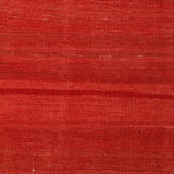 Red & beige wool kilim rug 237x142cm