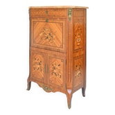 Transitional style secretary in marquetry