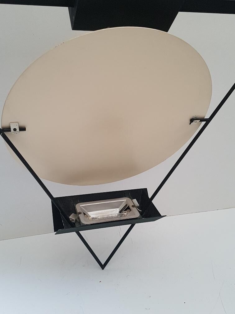 Chandelier design halogen metal Lucien Gau