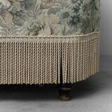 Banquette 2 places en tissu fleuri, années 1950