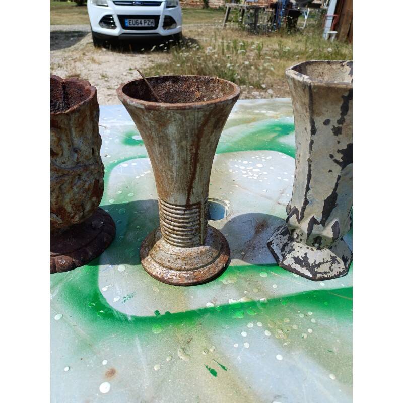 6 cast iron vases 1900: Charleville - Mézières