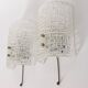 Pair of 1960s vintage wall lamps in crystal brass Italian design