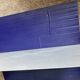 Pair of contemporary shelves in aluminum and stained wood