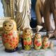 Traditional vintage Russian dolls or Matryoshkas