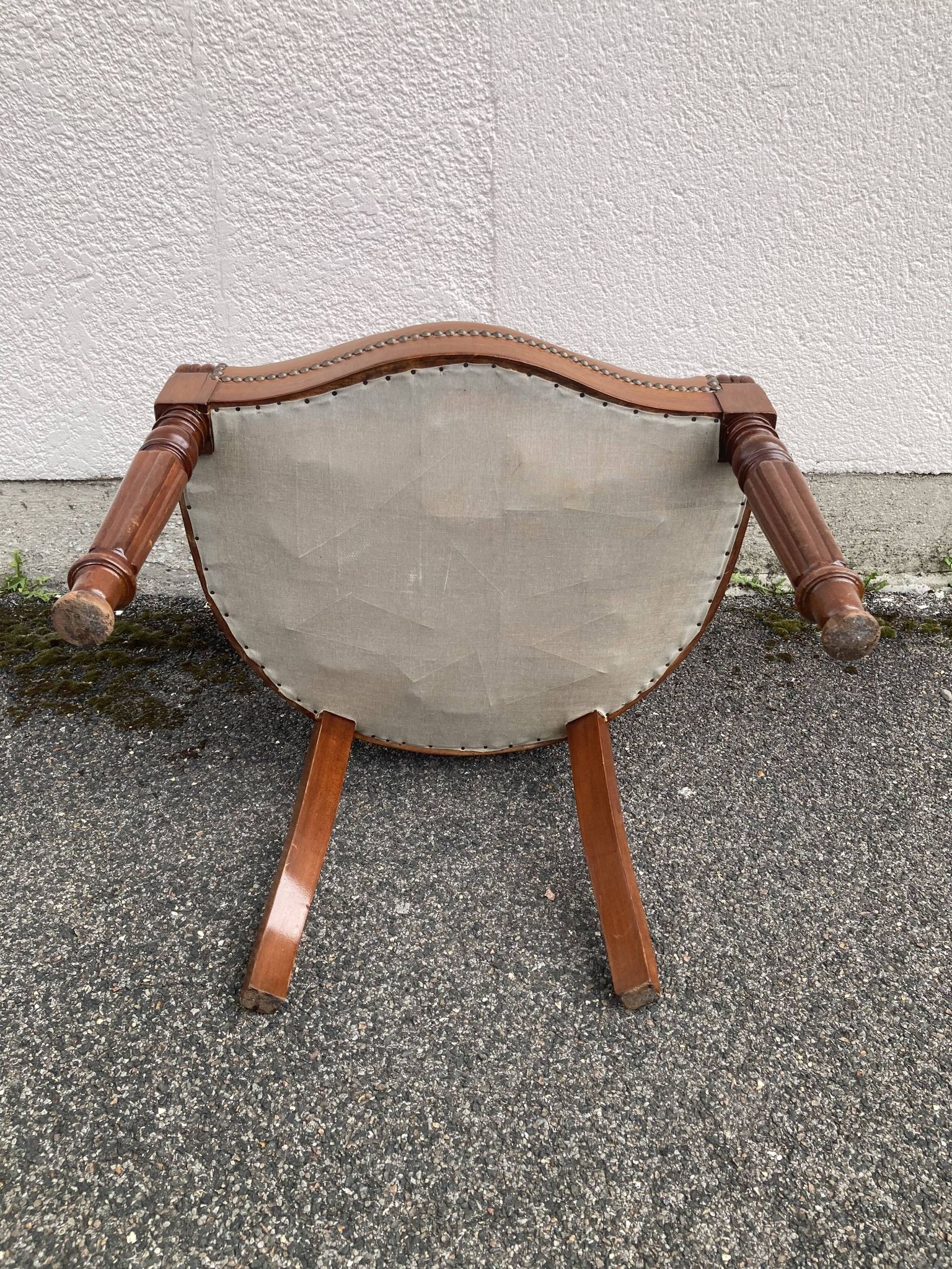 19th-century mahogany office chair
