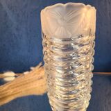 Antique crystal vase, floral pattern