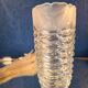 Antique crystal vase, floral pattern