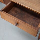 Table d'appoint ancienne en bois fruitier de style rustique français, XIXe siècle