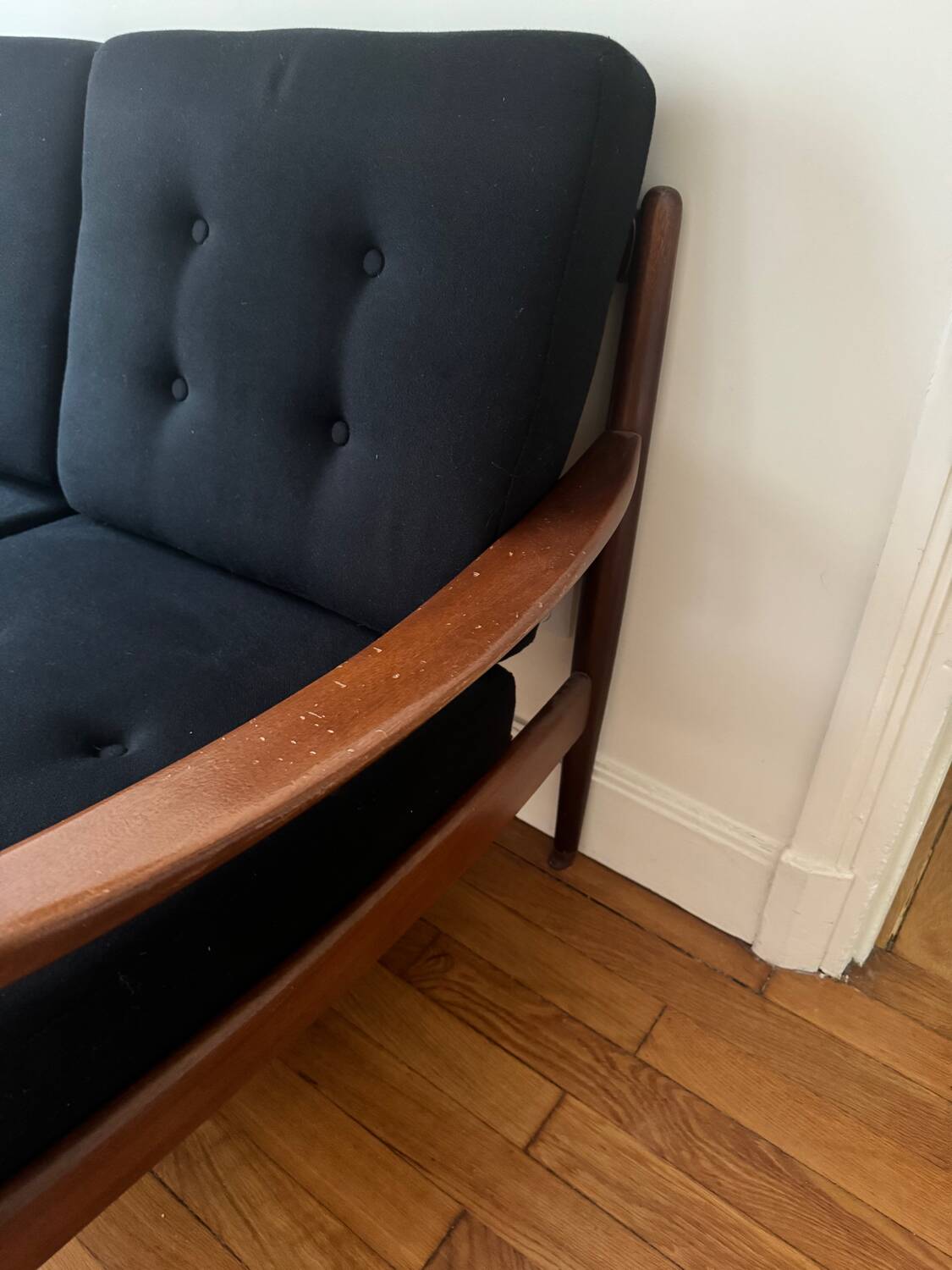 Vintage Scandinavian three-seater sofa