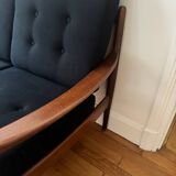 Vintage Scandinavian three-seater sofa