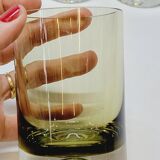 4 vintage whiskey glasses in smoked glass bubble design tapio wirkkala?