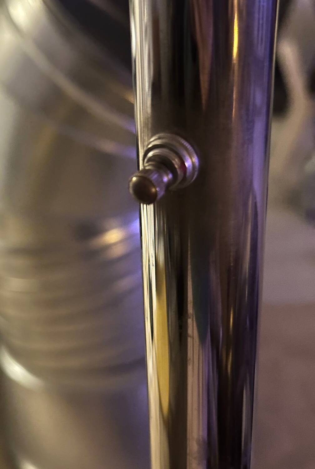 Rare double voltage lamp, cork spheres, Germany 60s