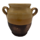 Varnished yellow terracotta confit pot