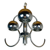 Vintage mid-century eye pendant lamp, Silver, Italy, 1970s