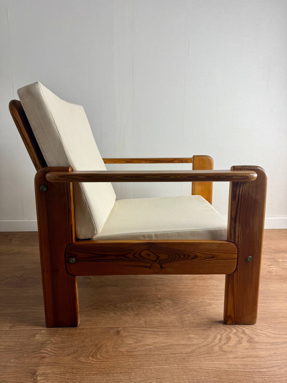 Solid pine armchair