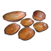 Très joli service à fruits en forme de coquilles de noix en très bon état