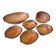 Very nice fruit service in the shape of walnut shells in very good condition.