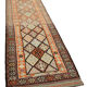 Handwoven Unique Anatolian Brown Runner Carpet 90 cm x 340 cm