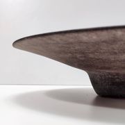 Postmodern Brown Scavo Glass Trinket Bowl or Centerpiece, Italy