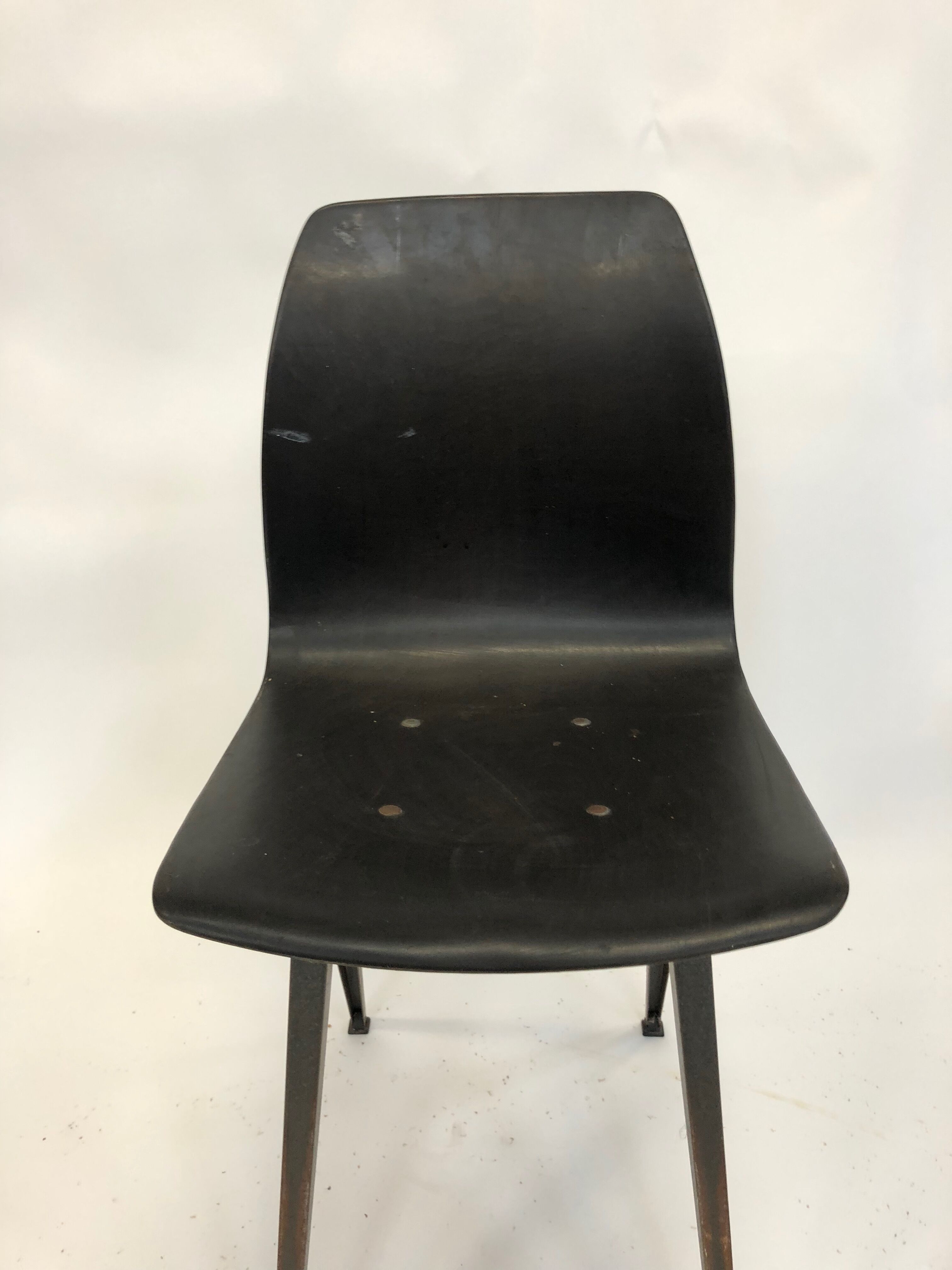 Vintage school Friso Kramer with Chair flesh compass work table