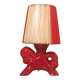 Burgundy ceramic horse lamp from the 1950s