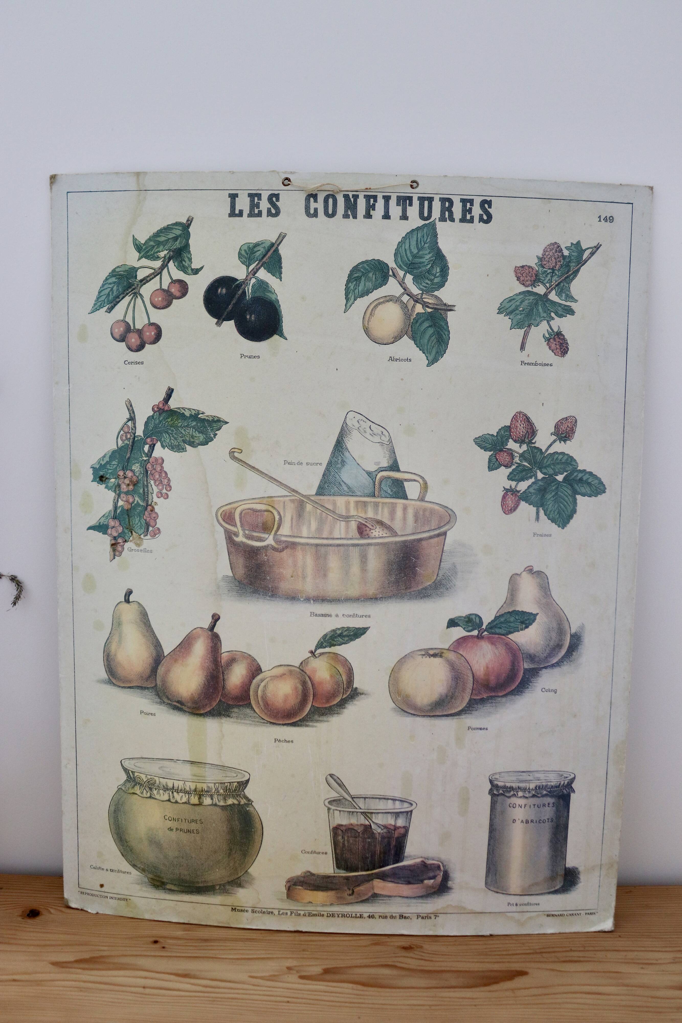 Old Deyrolle poster - Jams