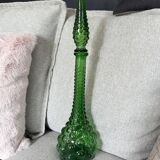 Vintage green glass Italian carafe