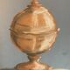 Signed painting Pastel terracotta "terracotta candy box" indigo paper