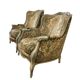 Ensemble de 2 fauteuils baroques vintage / chaises individuelles / sièges