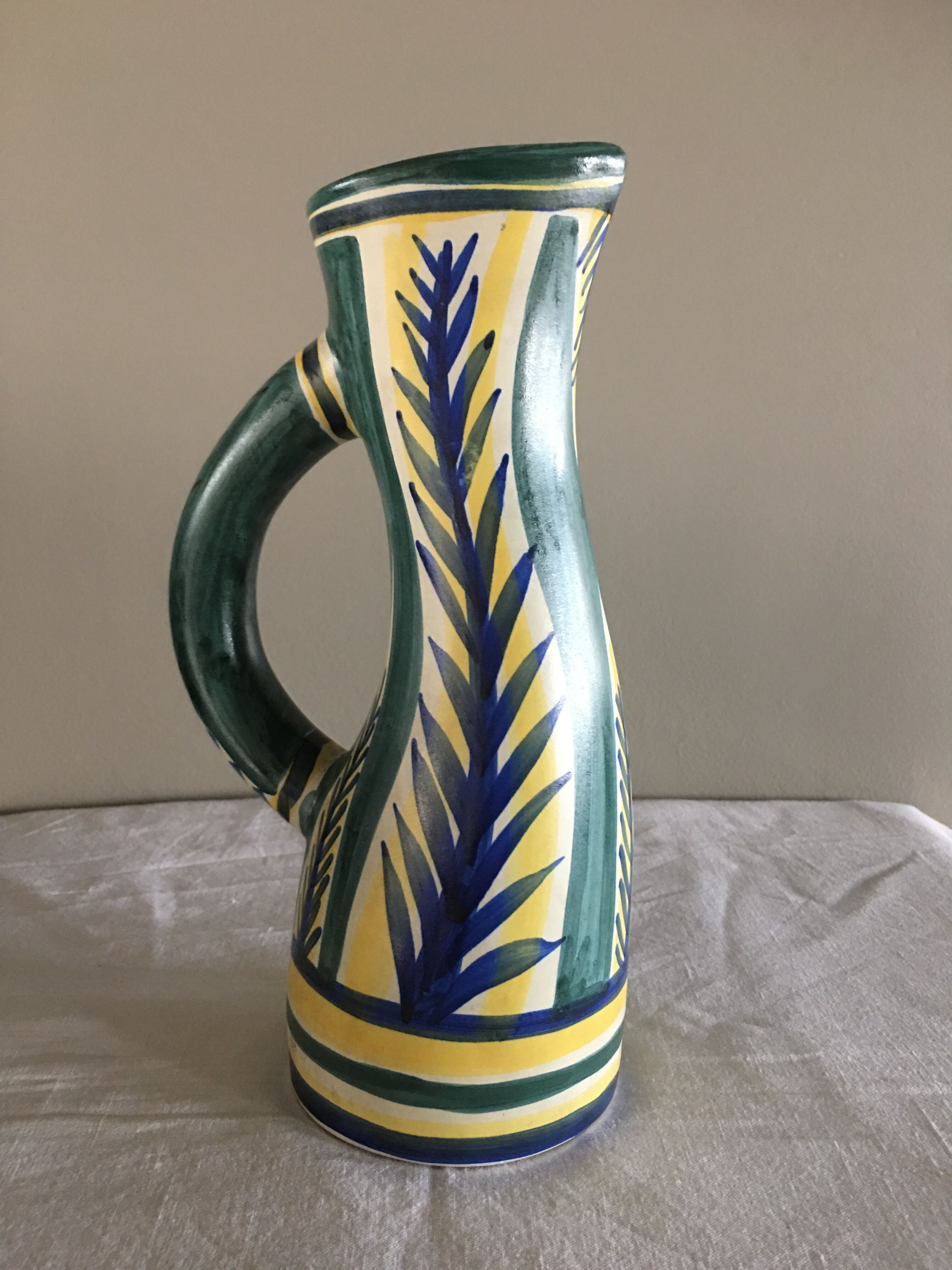 Vintage Keraluc Quimper pitcher