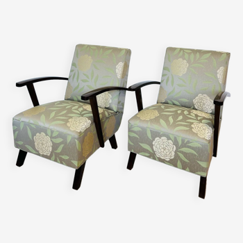 Art Deco Armchairs, Prague, 1950s, Set of 2