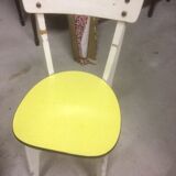 2 sun yellow formica chairs