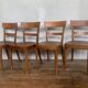 Set of 4 curved wood bistro chairs
