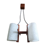 Vintage suspension, Scandinavian in perspex and wood