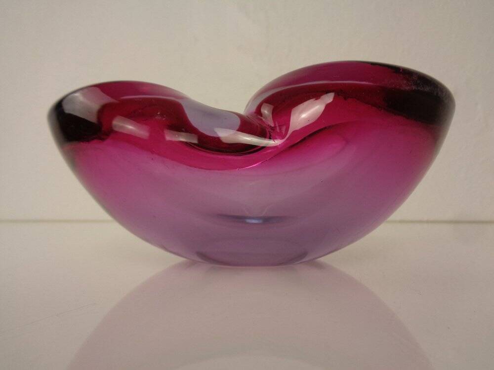 Sommerso Murano Glass Ashtray, Italy, 1960s