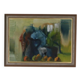 Huile sur toile suédoise originale – « Nature morte vibrante »