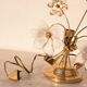 Set of 2 Murano Table Light White Flowers, 1970s
