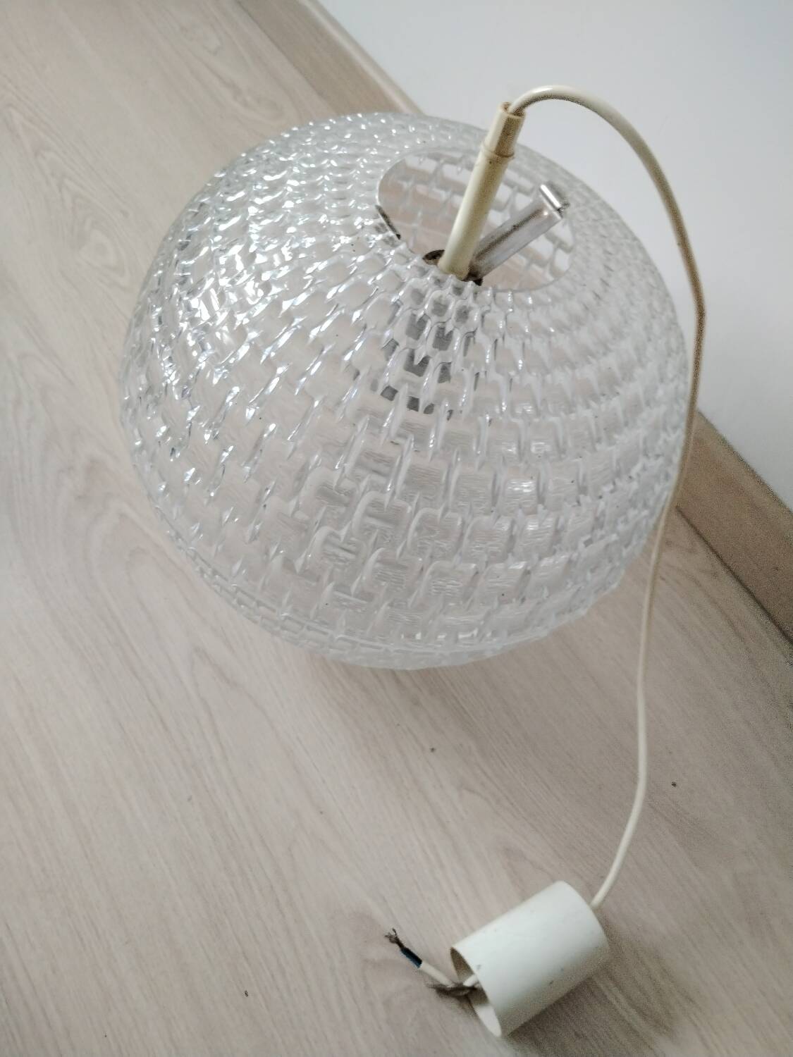 Superb vintage diamond ceiling light for Erco