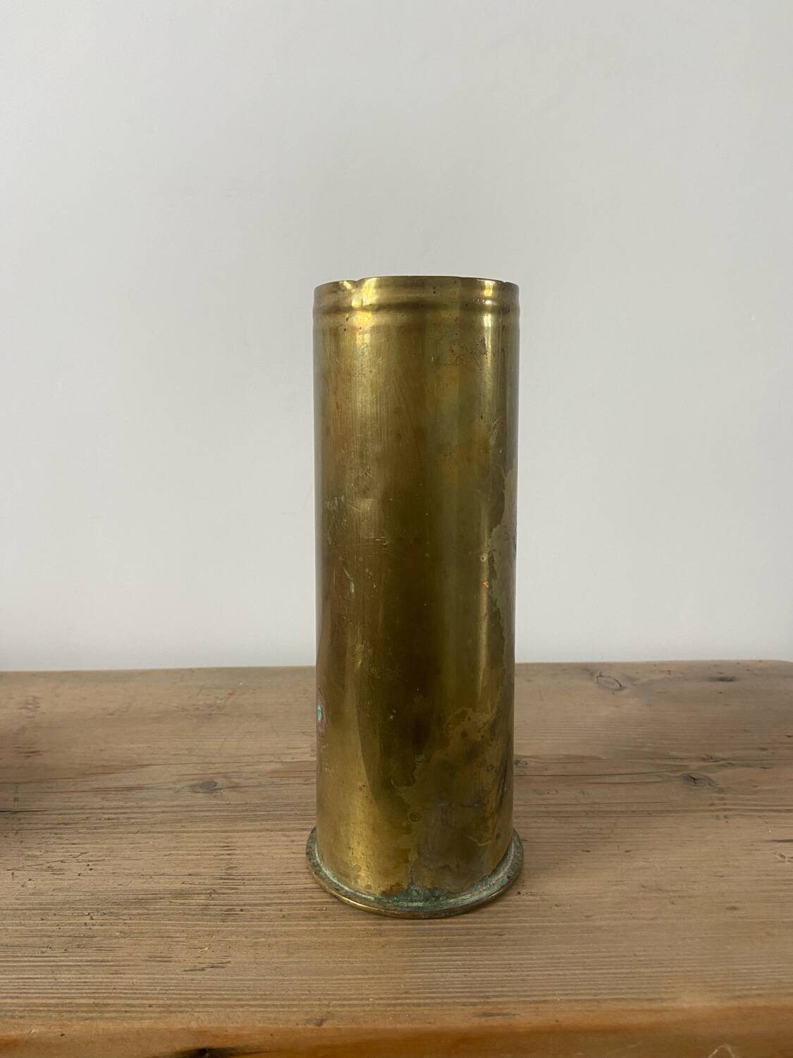Old brass vase