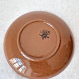 Set of 2 cups + 2 stoneware plates "Mary" - Digoin Sarreguemines Vintage