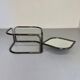 Vintage tubular coffee table with glass top, Italian design Morex, 70s