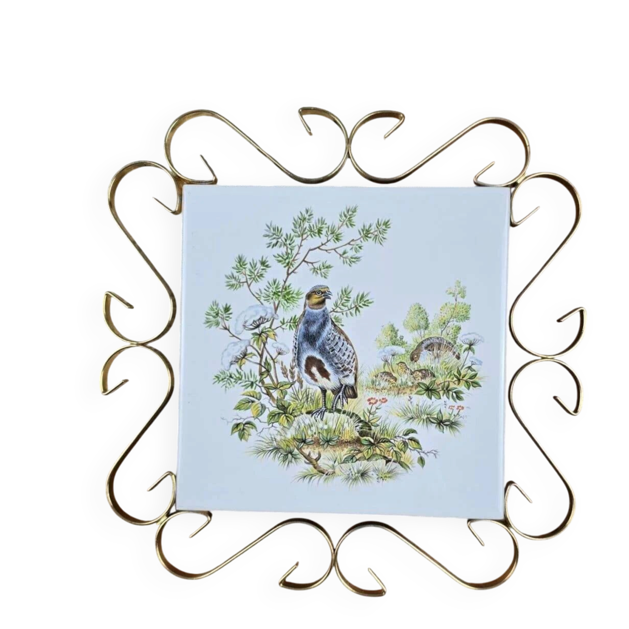 Dessous de plat vintage Villeroy & Boch – Perdrix et ses petits