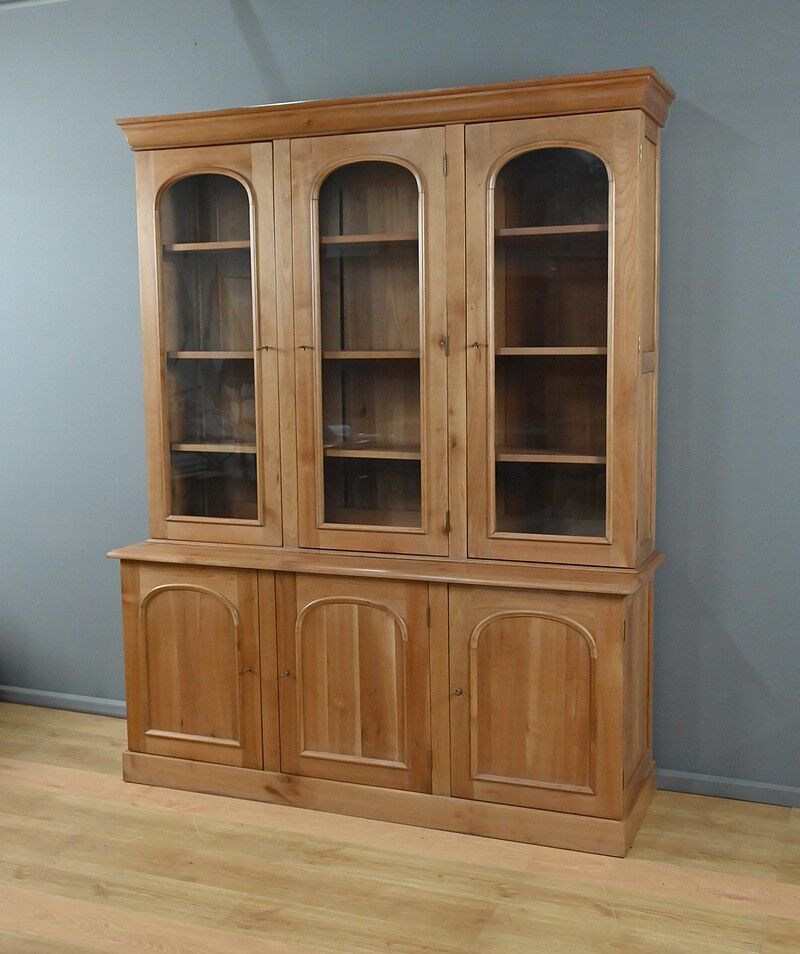 Two-body library in blonde cherry, Louis-Philippe style – 20th century