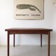 Dining table extendable Scandinavian teak extension 1960 s