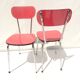 Lot 4 chaises formica rouge