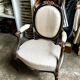 Cabriolet armchair with medallion back, Louis XVI period