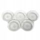 Set of dessert plates, Art Deco, crystal, Hortensja Glassworks, Poland, 1930s