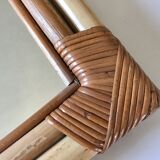 Mirror in rattan and bamboo 56X34