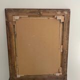 Gold painted wood mirror