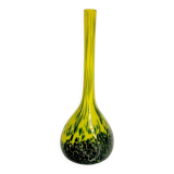 Vase / Soliflore en pâte de verre jaune – Début XXe